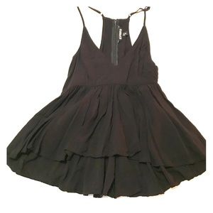 Black Express Razor Back Top